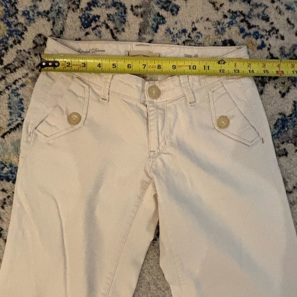 Y2K Women's Organic Cotton Cream flare Jeans - Picture 11 of 11